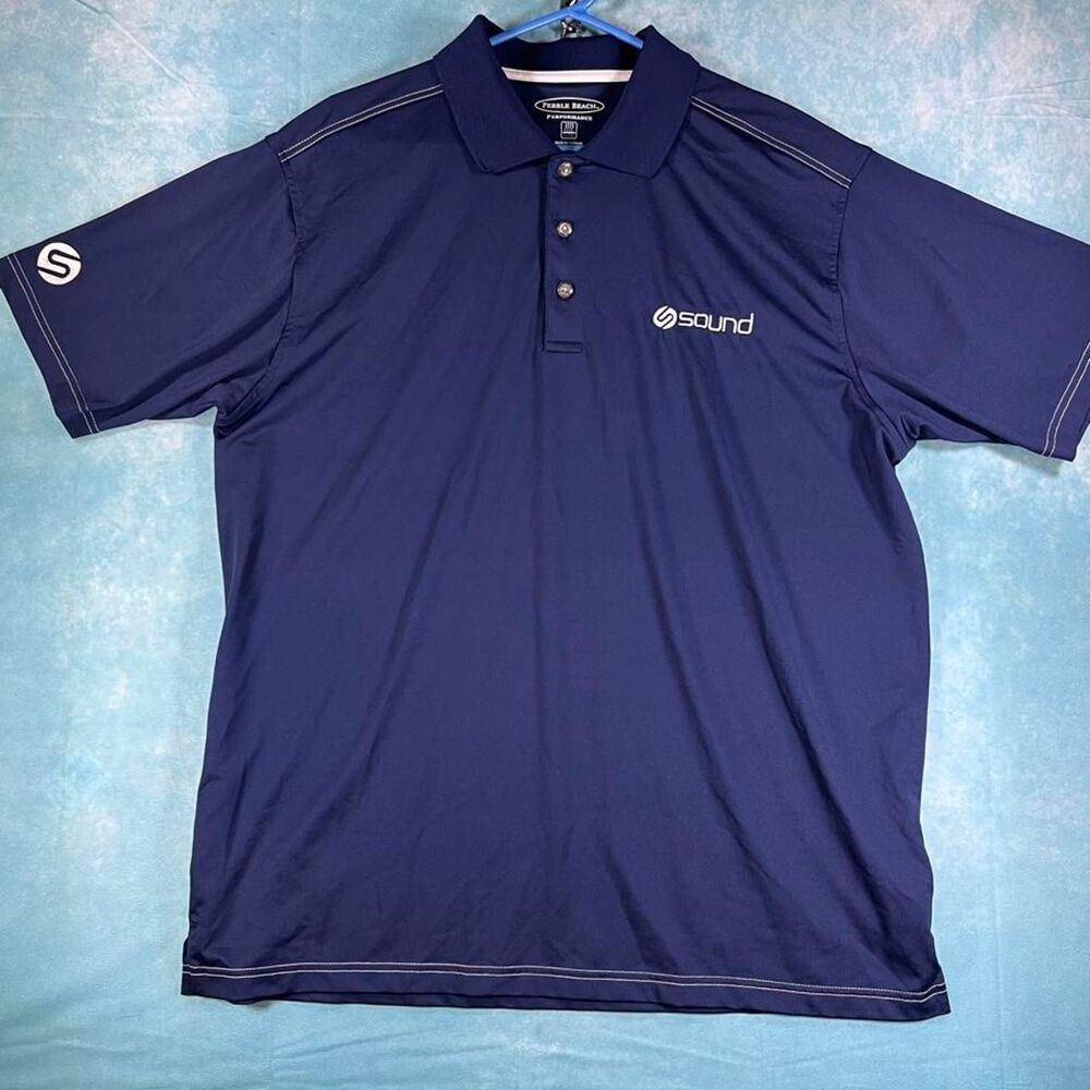Unbranded Men's Navy and Blue Polo-shirts